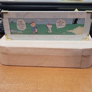 Hallmark Peanuts Golf Plaque - Black and Gold